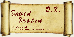 David Krstin vizit kartica